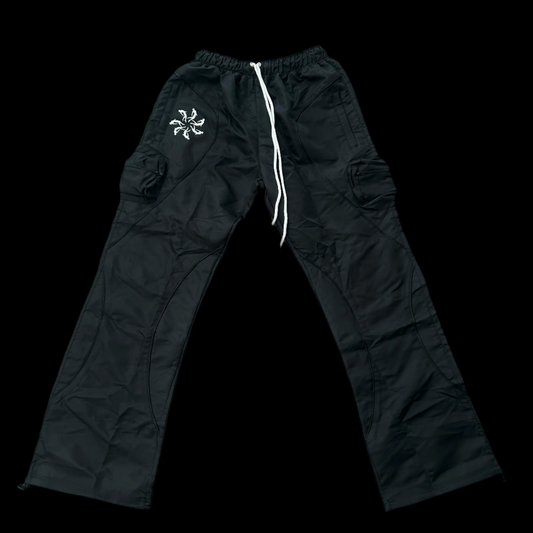 Deep Space Black Nylon Cargos